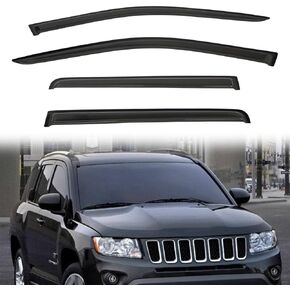 4pcs خارج القناة الدخان دخان الحارس المطر متوافق مع متوافق مع 2011-2016 Compass 2017 MK body vensh deflect