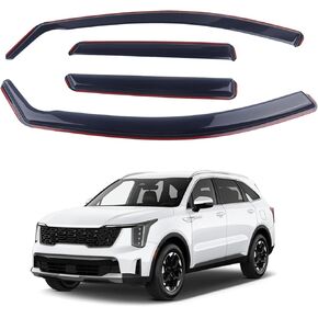 Smoke Black in-Channel Window Visor Window Deflectors Rain Guards Compatible with 2021-2024 Kia Sorento 4-Piece Set