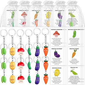 Inspirational Potato Eggplant Keychains Vegetables Key Rings Sets Mini Resin Realistic Potato Keychains