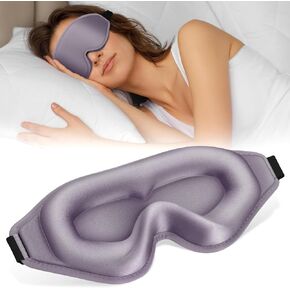 Sleep Mask | 99% Fully Block Out Light Eye Sleep Mask | Long Lash Extension | 3D Deep Contoured Eyes Cover Zero Pressure | Adjustable Straps | Sleep Travel Home Nap Rest Women Men (Pink)