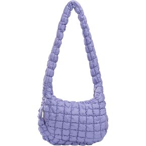 Quilted Puffer Tote Crossbody Bags for Women Bubble Puffy Purse