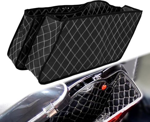 Saddlebag Liners Carpet Insert with White Stitching for Non-Stretched Non-Tapered Hard Saddlebags Fit for Harley Touring Road King Road Glide Street Glide Electra Glide 1993-2013 in Saudi Arabia