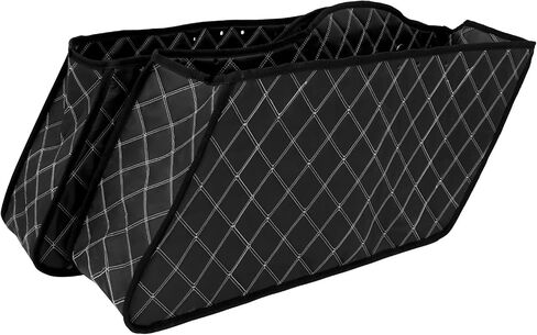 Saddlebag Liners Carpet Insert with White Stitching for Non-Stretched Non-Tapered Hard Saddlebags Fit for Harley Touring Road King Road Glide Street Glide Electra Glide 1993-2013 in Saudi Arabia