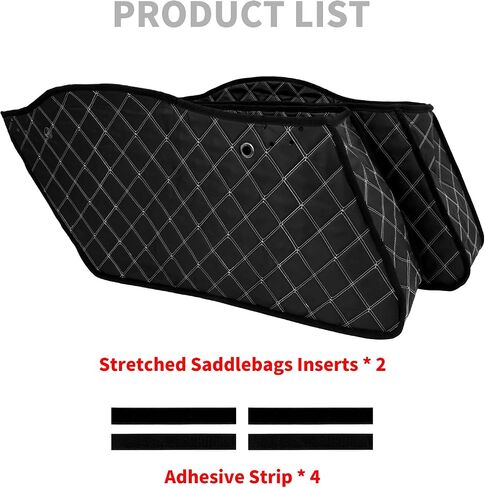 Saddlebag Liners Carpet Insert with White Stitching for Non-Stretched Non-Tapered Hard Saddlebags Fit for Harley Touring Road King Road Glide Street Glide Electra Glide 1993-2013 in Saudi Arabia