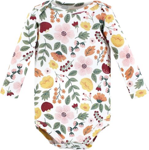 Hudson Baby Unisex Baby Cotton Long-Sleeve Bodysuits, Girl Baby Bear, 12-18 Months in Saudi Arabia
