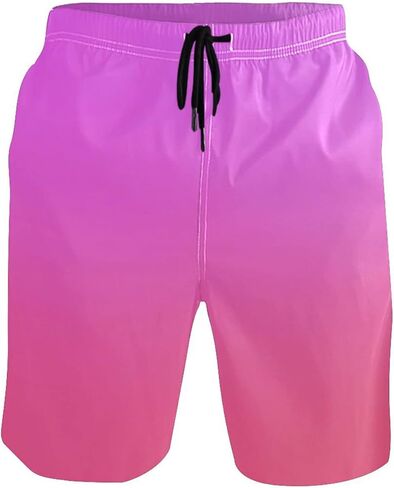 Magenta Purple Fuchsia Men's Beach Shorts Swim Trunks Quick Dry Swim Board shorts With Pockets L in Saudi Arabia