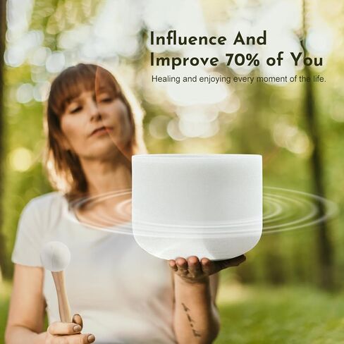 Couple of 2 PCS Yin and Yang Crystal Singing Bowl Set 8 Inch Black and 10 Inch White Mutual Attraction Bowls in Kuwait