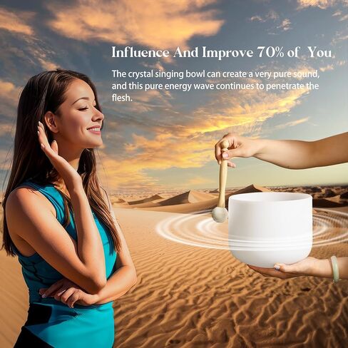 Couple of 2 PCS Yin and Yang Crystal Singing Bowl Set 8 Inch Black and 10 Inch White Mutual Attraction Bowls in Kuwait
