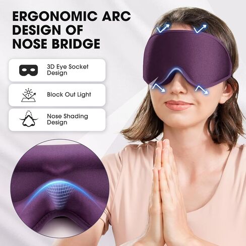Sleep Mask | 99% Fully Block Out Light Eye Sleep Mask | Long Lash Extension | 3D Deep Contoured Eyes Cover Zero Pressure | Adjustable Straps | Sleep Travel Home Nap Rest Women Men (Pink) in Saudi Arabia