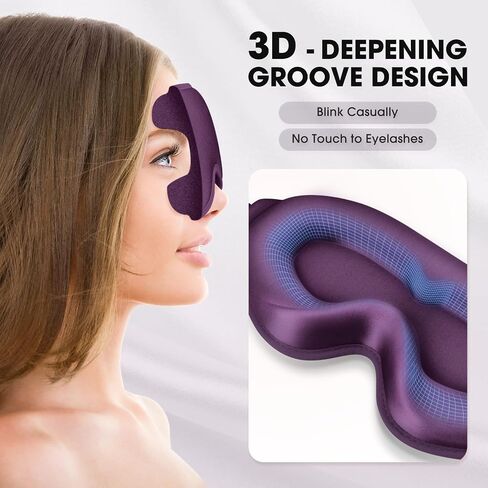 Sleep Mask | 99% Fully Block Out Light Eye Sleep Mask | Long Lash Extension | 3D Deep Contoured Eyes Cover Zero Pressure | Adjustable Straps | Sleep Travel Home Nap Rest Women Men (Pink) in Saudi Arabia