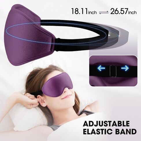 Sleep Mask | 99% Fully Block Out Light Eye Sleep Mask | Long Lash Extension | 3D Deep Contoured Eyes Cover Zero Pressure | Adjustable Straps | Sleep Travel Home Nap Rest Women Men (Pink) in Saudi Arabia