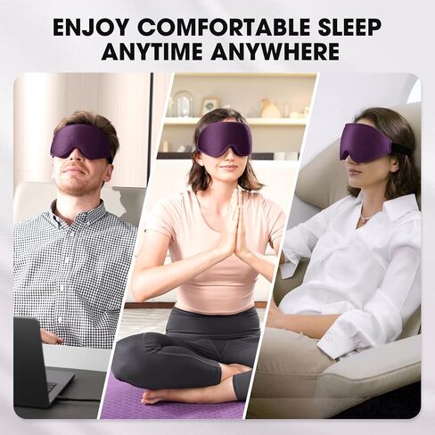 Sleep Mask | 99% Fully Block Out Light Eye Sleep Mask | Long Lash Extension | 3D Deep Contoured Eyes Cover Zero Pressure | Adjustable Straps | Sleep Travel Home Nap Rest Women Men (Pink) in Saudi Arabia