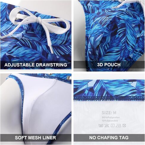 Arjen Kroos Men's Swim Briefs Sexy Bikini Swimwear Mens Funny Print Swimsuit Low Rise Swimming Briefs with Drawstring in Saudi Arabia
