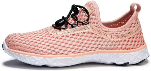 حذاء SUOKENI نسائي سريع الجفاف سهل الارتداء على الماء للشاطئ أو الرياضات المائية، حذاء مشي خفيف الوزن، رمادي فاتح، المقاس: US 7.5/EU 38 in Kuwait