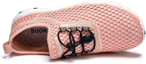 حذاء SUOKENI نسائي سريع الجفاف سهل الارتداء على الماء للشاطئ أو الرياضات المائية، حذاء مشي خفيف الوزن، رمادي فاتح، المقاس: US 7.5/EU 38 in Kuwait