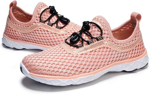 حذاء SUOKENI نسائي سريع الجفاف سهل الارتداء على الماء للشاطئ أو الرياضات المائية، حذاء مشي خفيف الوزن، رمادي فاتح، المقاس: US 7.5/EU 38 in Kuwait