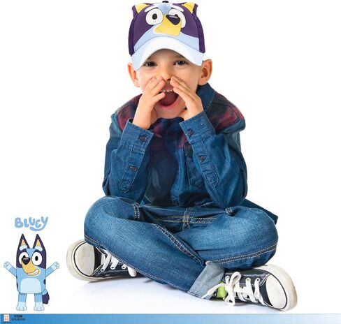 Bluey Toddler Baseball Cap – Cute Bluey Hat for Kids – Adjustable Toddler Ball Cap – Funny Cap for Kids with Flat Ears – Fun Cartoon Kids Baseball Cap – Breathable Cotton Hat in Kuwait