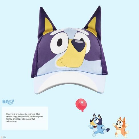 Bluey Toddler Baseball Cap – Cute Bluey Hat for Kids – Adjustable Toddler Ball Cap – Funny Cap for Kids with Flat Ears – Fun Cartoon Kids Baseball Cap – Breathable Cotton Hat in Kuwait