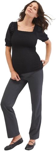 Motherhood Maternity Women's Bi-Stretch Secret Fit Belly Straight Leg Suiting Pant in Saudi Arabia