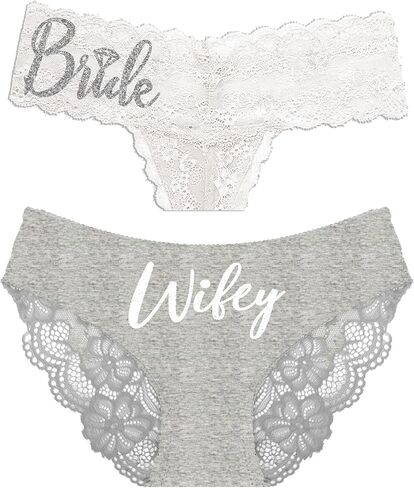 RhinestoneSash Lingerie Shower Gifts - Bride Panties Wedding Day - Bride Underwear Bachelorette in Kuwait