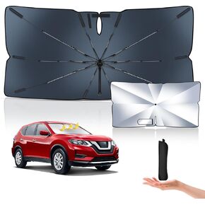 الزجاج الأمامي Sunshade المظلة مخصصة لما هو 2018-2023 2024 تويوتا كامري-100 ٪ نسبة تعتيم سميكة التيتانيوم الفضة 6 طبقة الأشعة فوق البنفسجية حماية عزل الحرارة في الهواء الطلق في الهواء الطلق