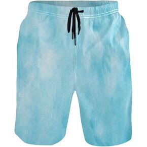 Magenta Purple Fuchsia Men's Beach Shorts Swim Trunks Quick Dry Swim Board shorts With Pockets L