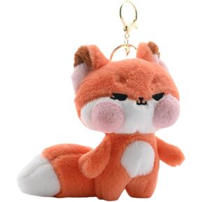 Adorable Red Fox Plush Keychain – Cute Backpack Accessory, Wristlet Charm, Holiday Gift, Handbag & Car Decoration