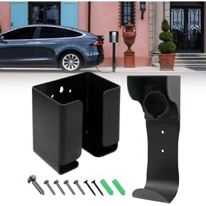 RULLINE EV Charging Box Organizer with Nozzle Holster | Wall Mount Holder for J1772 & Tesla Chargers | Upgraded Cable Management & Storage Solution
