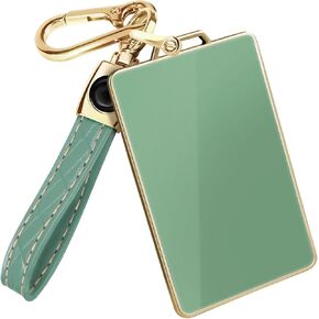 Lucrum Tesla Card Key Holder - Leather Keychain for Model 3, Model Y, Cybertrack 2023-2024