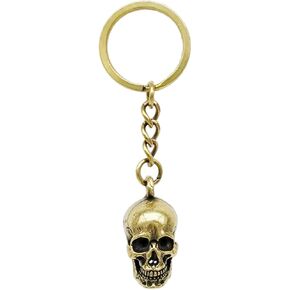 keyrings قلادة ، قلادة مفتاح جمجمة النحاس ، النحاس المعدني الشرير القوطية DIY ، قلادة مفاتيح السيارات ، قلادة على ظهر حقيبة الظهر ، المقتنيات هدايا الرجال القلادة.