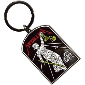 Metallica والعدالة لجميع Tombstone Keyring -سلسلة المفاتيح حجم واحد مقاس واحد