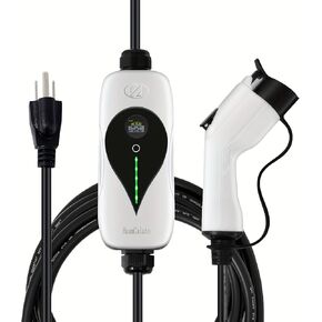 SAE J1772 Level 1+2 EV Charger, 16Amp 90-260V, 3.5KW, Portable Electric Car Charger, Charging Cable with NEMA 5-15 Male Plug Home Charging Station