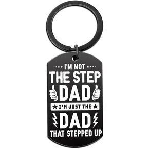 Aisity Stepped Up Dad Gifts Keychain For Step Dad Stepdad Bonus Dads Gifts From Kids Daughter Son Meaningful Fathers Day Stepdad Gift For Him Ideas