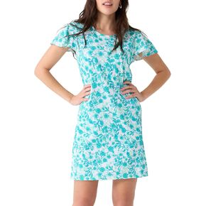Cabana Life Ruffle Short Sleeve Dress - 50+ UPF Sun Protection Resort Wear, Casual Sun Dress in Kuwait