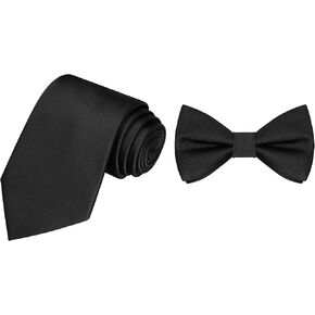 kissties صلبة الساتان الساتان ربطة عنق و bowtie مسبقا للرجال