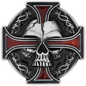 Haquil Skull Skulton Celtic Viking Cross Belt Buckle Western Scottish Belt Men Women Punk Knot Celtic Skull Shost for Men