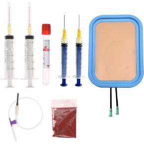 IV Insertion Practice Kit with Injection Practice Pad,IV Start Pad for Nurses,Venipuncture Kit for Medical Student to Injection Training（Easy Training）