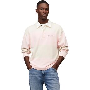 Tommy Jeans Men's Striped Rugby Sweater Polo Shirt