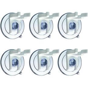 ARTIBETTER 8Pcs White Led Candle Light Holder Suction Cup Clips for Windows - Strong Suction Cups for Electric Candles, Ideal for Home Party and Christmas Decoration