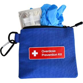 Naloxone Overdose Prevention Canvas Bag – Holds 2 Nasal Spray Devices & Accessories – Empty Case Only, Naloxone Not Included – (Black, Single)