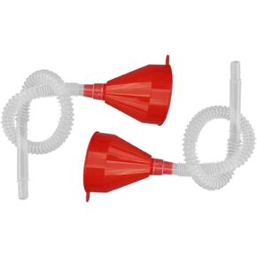 Oil Funnels with Flexible Extension Hose, for Adding Engine Oil, Gasoline, Fuel, Diesel, Water, Liquid Transmission (2 Pack)