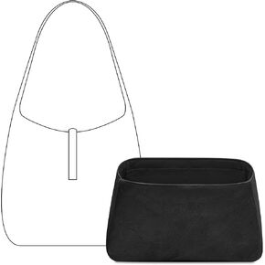 Handbag Organizer Insert for YSL Le 5 A 7 Supple Large in Grained Leather, Custom Fit Inside Premium Matte Black Lightweight WaterResistant Purse Insert with Cup Holder Accessories
