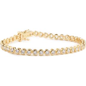 ADINA EDEN Women's Gold Bezel Tennis Bracelet