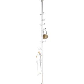 Prince Hanger, One Touch Steel Coat Rack, freestanding Coat Rack, for Clothes, Hats, Purse, Bags, for Living Room, Bed Room, Home Office Made in Korea, White, PHUS-0011