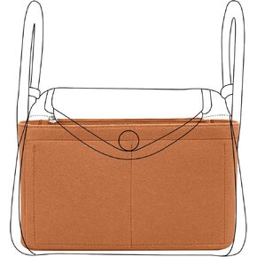 Lckaey bag Organizer Insert for lindy 34 insert bag Insert compatible birkin purse base shaper Y077camel-L