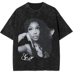 Mens and Womens Vintage Oversized Drop Shoulder Cotton Short Sleeve T-Shirt