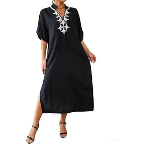 Bsubseach Kaftan Dresses for Women Bathing Suit Cover Ups Plus Size Caftan Beachwear