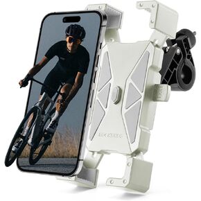 ROCKBROS Bike Phone Holder, Motorcycle Phone Mount, Anti-Shake Cell Phone Holder, 360° Adjustable for iPhone 16, 15 Pro Max/Plus, S9, S10 and More 4.7" to 7" Smartphones，Black