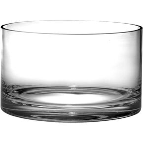 Barski - European Quality Glass - Handmade - Thick Straight Sided Nappy Bowl - 6" Diameter - Made in Europe
