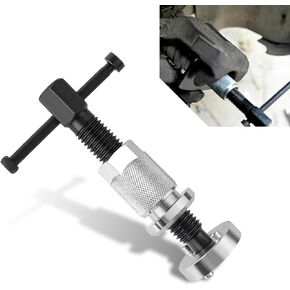 1 PC Automobile Disc Brake Cylinder Adjustment Kit, Stainless Steel Brake Caliper Piston Rewinding Tool, Brake Pad Replacement Tool, Universal for Most Cars Repair Accessories (Silver)